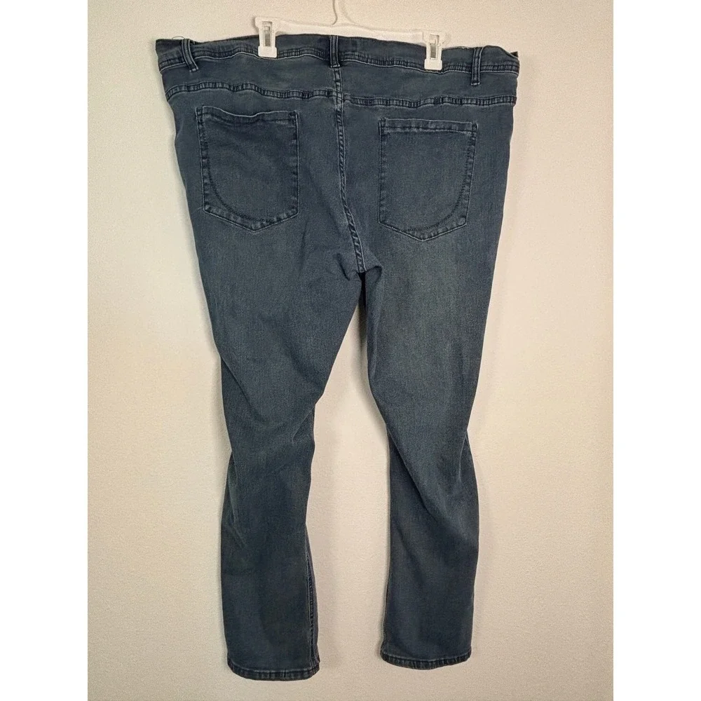 Paperdenim&cloth Mens Jeans 48x30 Blue Medium Wash Straight Leg Denim Pants